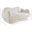 Meridian Furniture Bloom Cream Teddy Fabric Loveseat