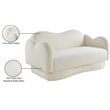 Meridian Furniture Bloom Cream Teddy Fabric Loveseat