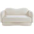 Meridian Furniture Bloom Cream Teddy Fabric Loveseat