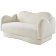 Meridian Furniture Bloom Cream Teddy Fabric Loveseat