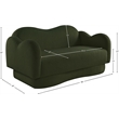 Meridian Furniture Bloom Green Teddy Fabric Loveseat