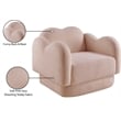Meridian Furniture Bloom Pink Teddy Fabric Chair