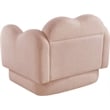 Meridian Furniture Bloom Pink Teddy Fabric Chair