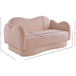 Meridian Furniture Bloom Pink Teddy Fabric Loveseat