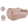 Meridian Furniture Bloom Pink Teddy Fabric Loveseat