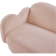 Meridian Furniture Bloom Pink Teddy Fabric Loveseat