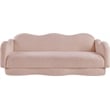 Meridian Furniture Bloom Pink Teddy Fabric Sofa