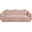 Meridian Furniture Bloom Pink Teddy Fabric Sofa