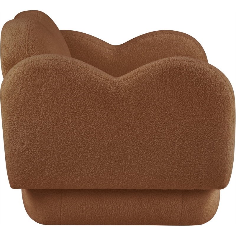 Meridian Furniture Bloom Saddle Teddy Fabric Chair