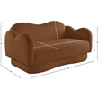 Meridian Furniture Bloom Saddle Teddy Fabric Loveseat