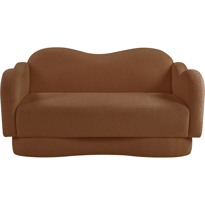 Meridian Furniture Bloom Saddle Teddy Fabric Loveseat