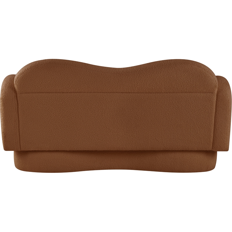 Meridian Furniture Bloom Saddle Teddy Fabric Loveseat