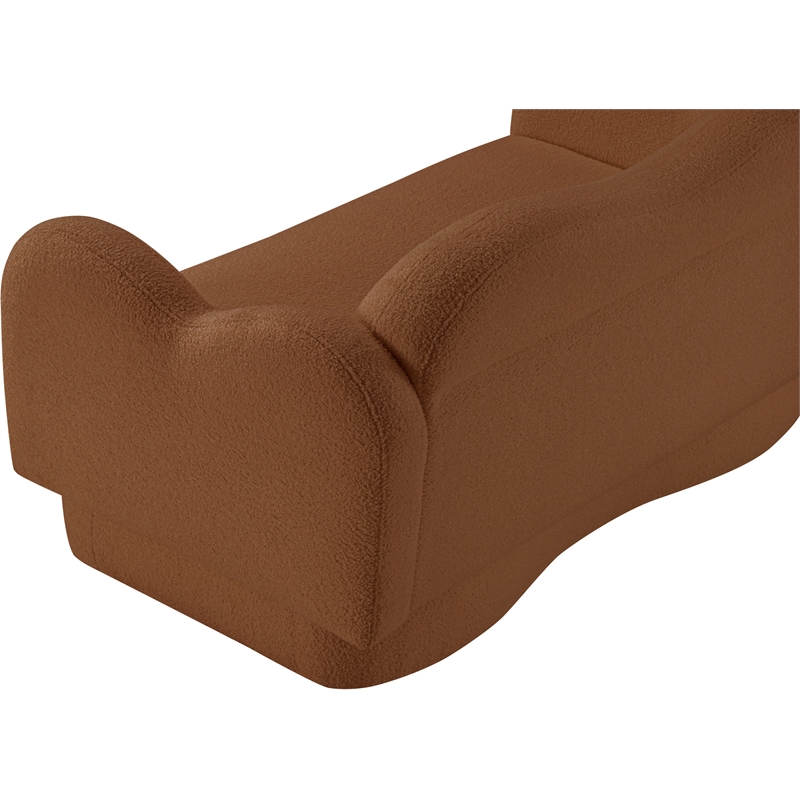 Meridian Furniture Bloom Saddle Teddy Fabric Loveseat