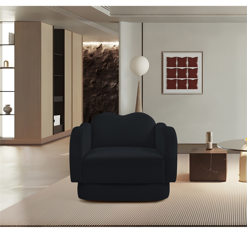 Meridian Furniture Bloom Black Velvet Chair