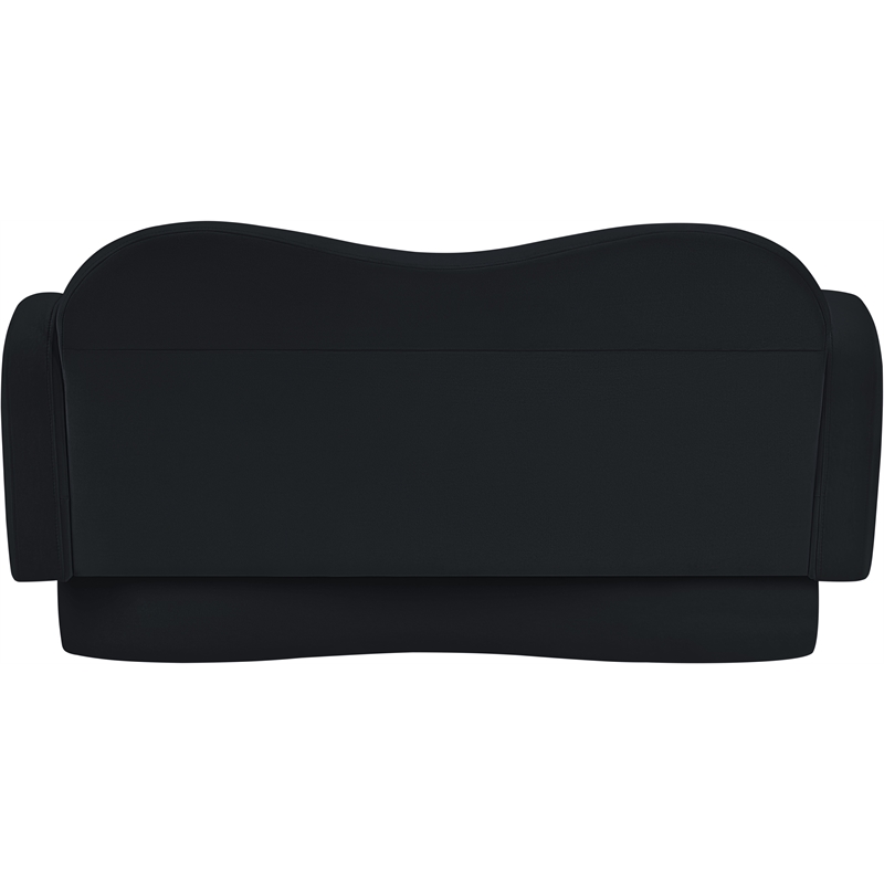Meridian Furniture Bloom Black Velvet Loveseat
