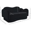 Meridian Furniture Bloom Black Velvet Loveseat