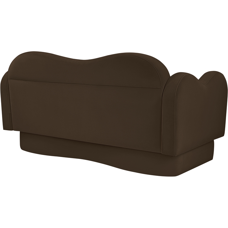Meridian Furniture Bloom Brown Velvet Loveseat