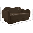 Meridian Furniture Bloom Brown Velvet Loveseat