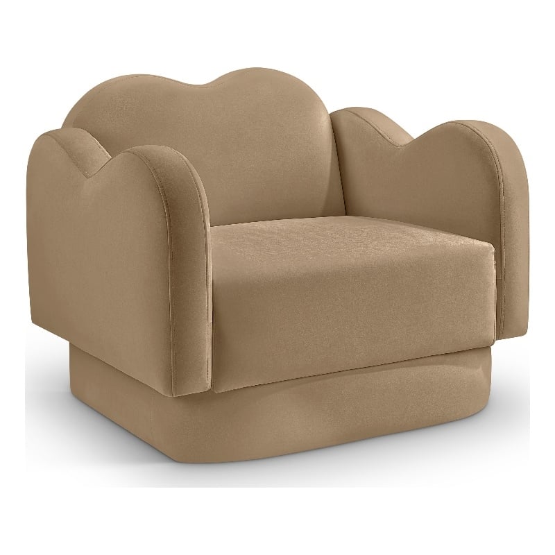 Meridian Furniture Bloom Camel Velvet Chair