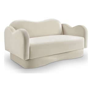 Meridian Furniture Bloom Cream Velvet Loveseat