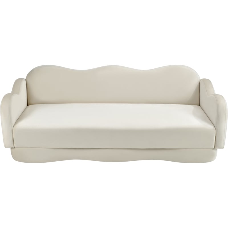 Meridian Furniture Bloom Cream Velvet Sofa