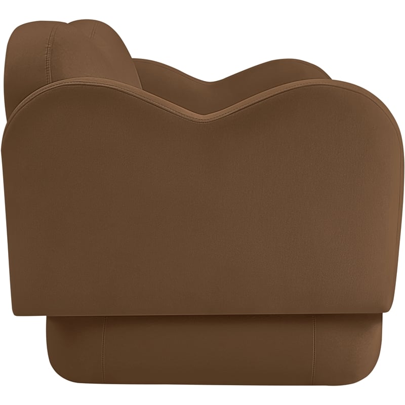 Meridian Furniture Bloom Saddle Velvet Loveseat