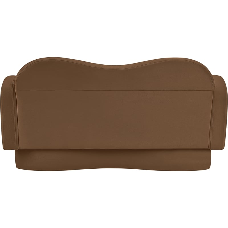 Meridian Furniture Bloom Saddle Velvet Loveseat