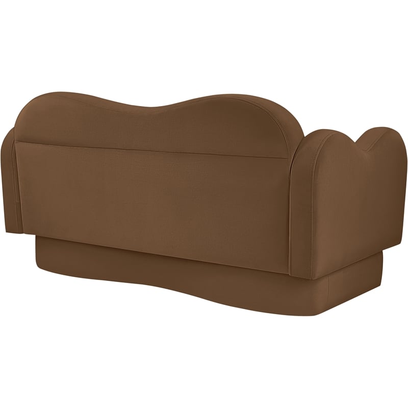 Meridian Furniture Bloom Saddle Velvet Loveseat