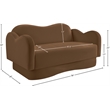 Meridian Furniture Bloom Saddle Velvet Loveseat