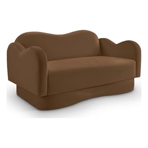 Meridian Furniture Bloom Saddle Velvet Loveseat