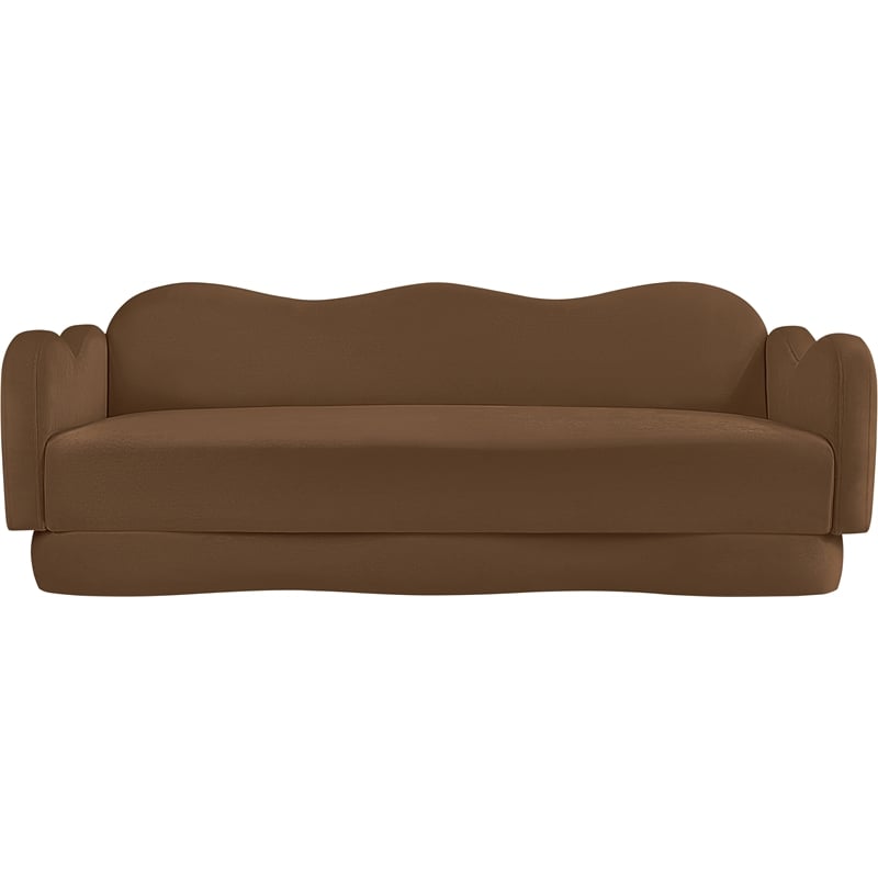 Meridian Furniture Bloom Saddle Velvet Sofa