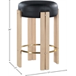 Meridian Furniture Harrison Black Vegan Leather Counter Stool
