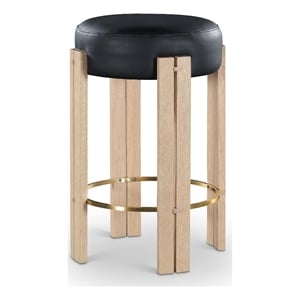 Meridian Furniture Harrison Black Vegan Leather Counter Stool