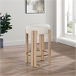 Meridian Furniture Harrison Cream Vegan Leather Counter Stool