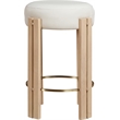 Meridian Furniture Harrison Cream Vegan Leather Counter Stool