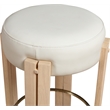 Meridian Furniture Harrison Cream Vegan Leather Counter Stool