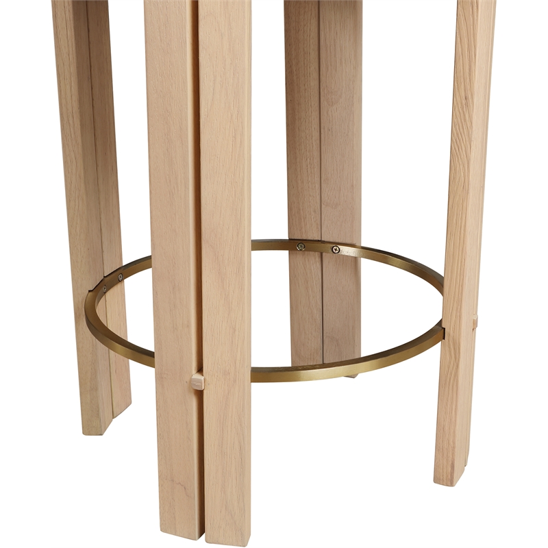 Meridian Furniture Harrison Cream Vegan Leather Counter Stool