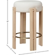 Meridian Furniture Harrison Cream Vegan Leather Counter Stool