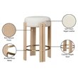 Meridian Furniture Harrison Cream Vegan Leather Counter Stool