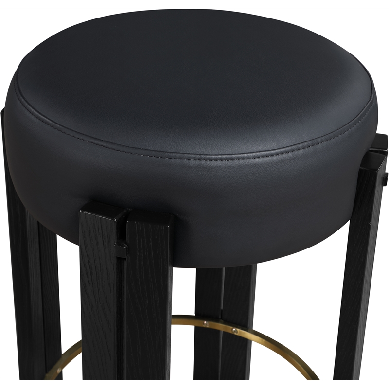 Meridian Furniture Harrison Black Vegan Leather Counter Stool