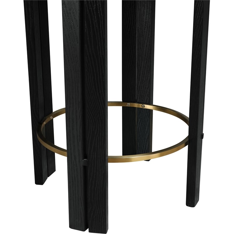 Meridian Furniture Harrison Black Vegan Leather Counter Stool