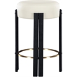 Meridian Furniture Harrison Cream Vegan Leather Counter Stool