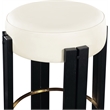 Meridian Furniture Harrison Cream Vegan Leather Counter Stool