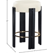 Meridian Furniture Harrison Cream Vegan Leather Counter Stool