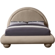 Meridian Furniture Madrid Taupe Velvet Queen Bed