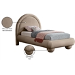 Meridian Furniture Madrid Taupe Velvet Twin Bed