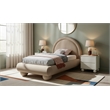 Meridian Furniture Madrid Taupe Velvet Twin Bed