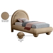 Meridian Furniture Madrid Beige Velvet Twin Bed