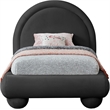 Meridian Furniture Madrid Black Velvet Twin Bed