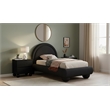 Meridian Furniture Madrid Black Velvet Twin Bed